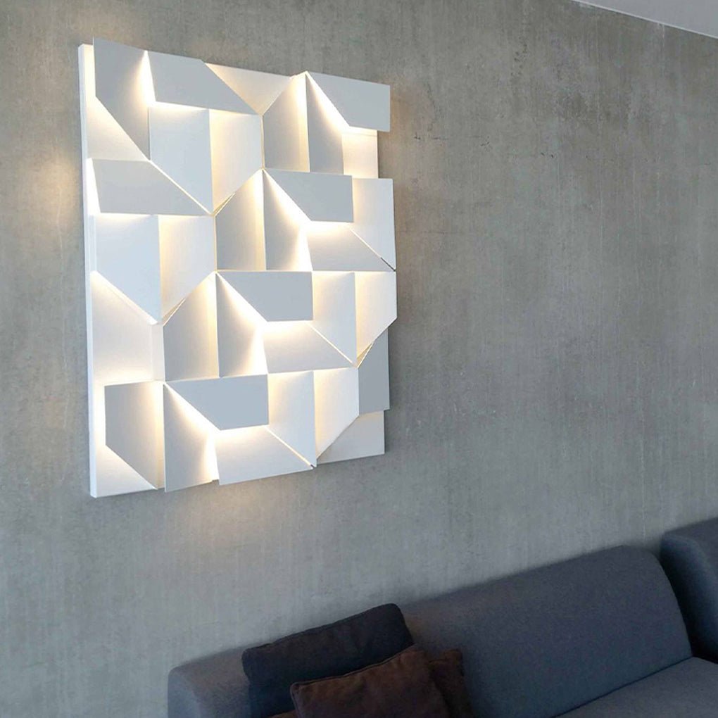 Geometric LED Wall Sconce with Stepless Dimming - Modern Minimalist