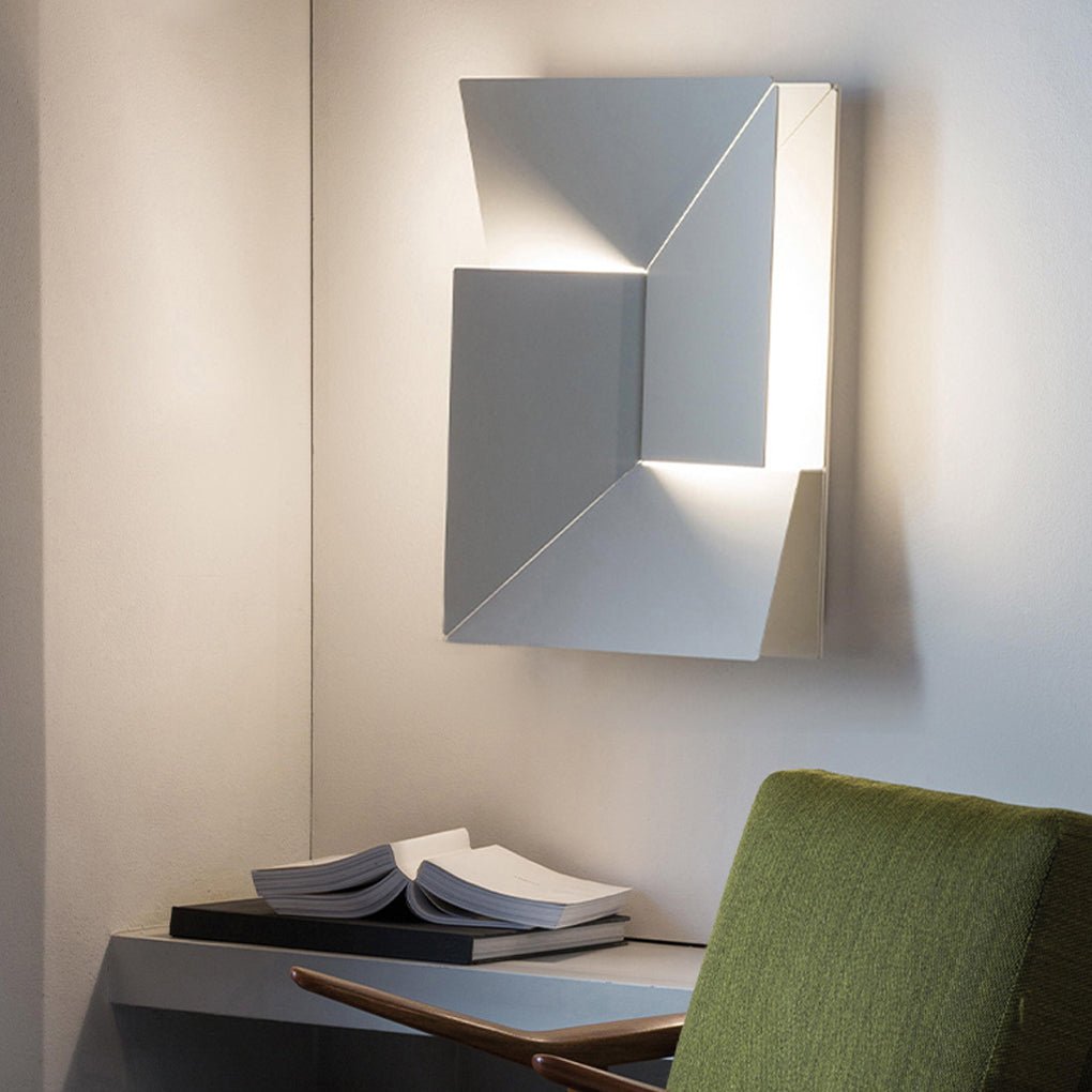 Geometric LED Wall Sconce with Stepless Dimming - Modern Minimalist