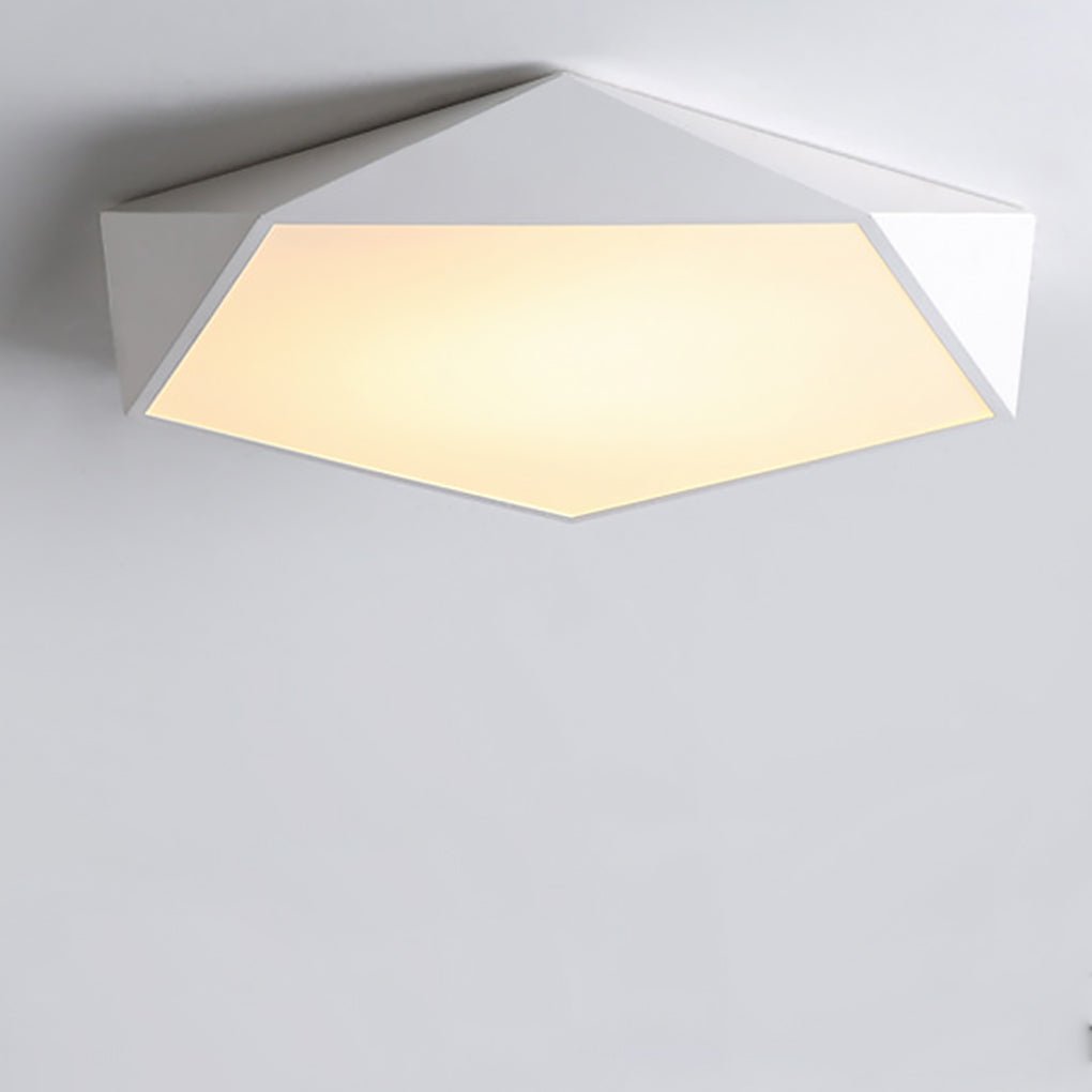 Geometric LED Flush Mount Ceiling Light with Dimmable Color Settings