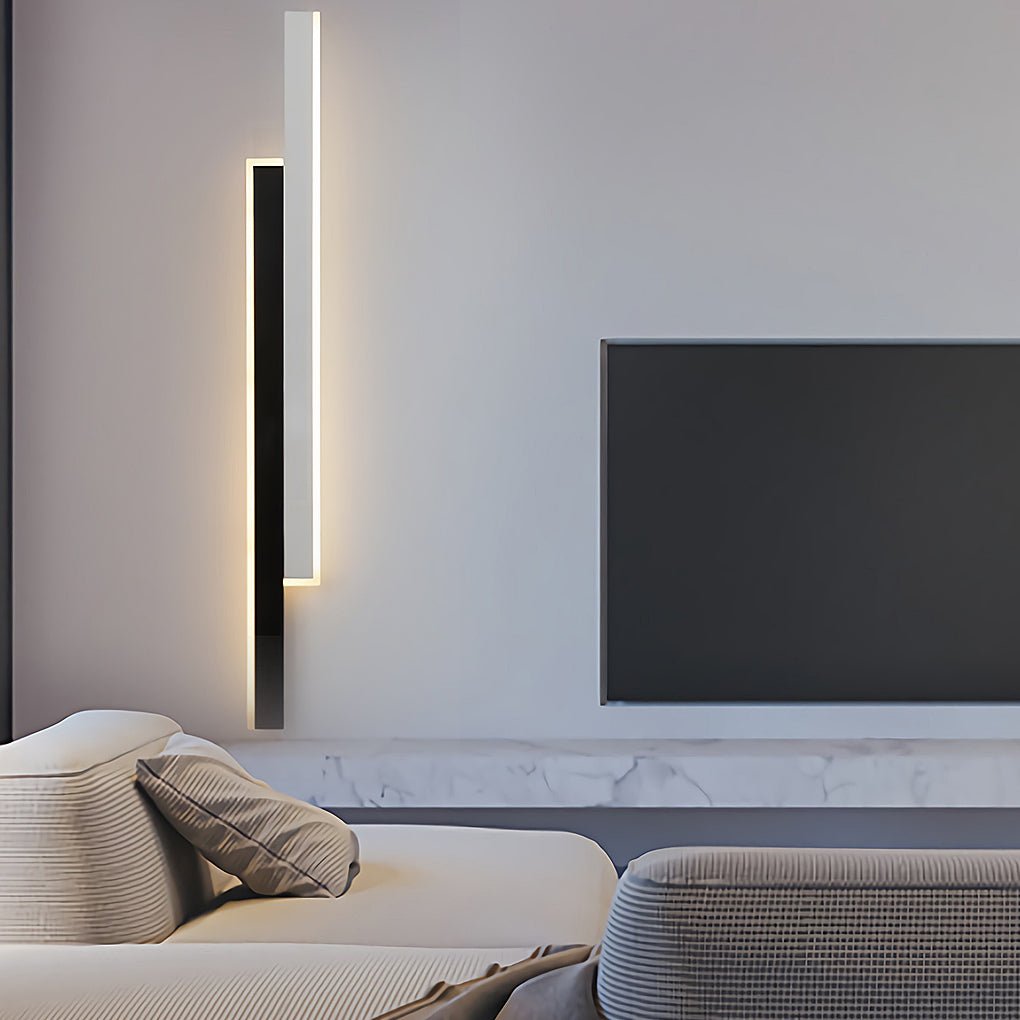 Modern Double Linear LED Wall Light with Acrylic Shade