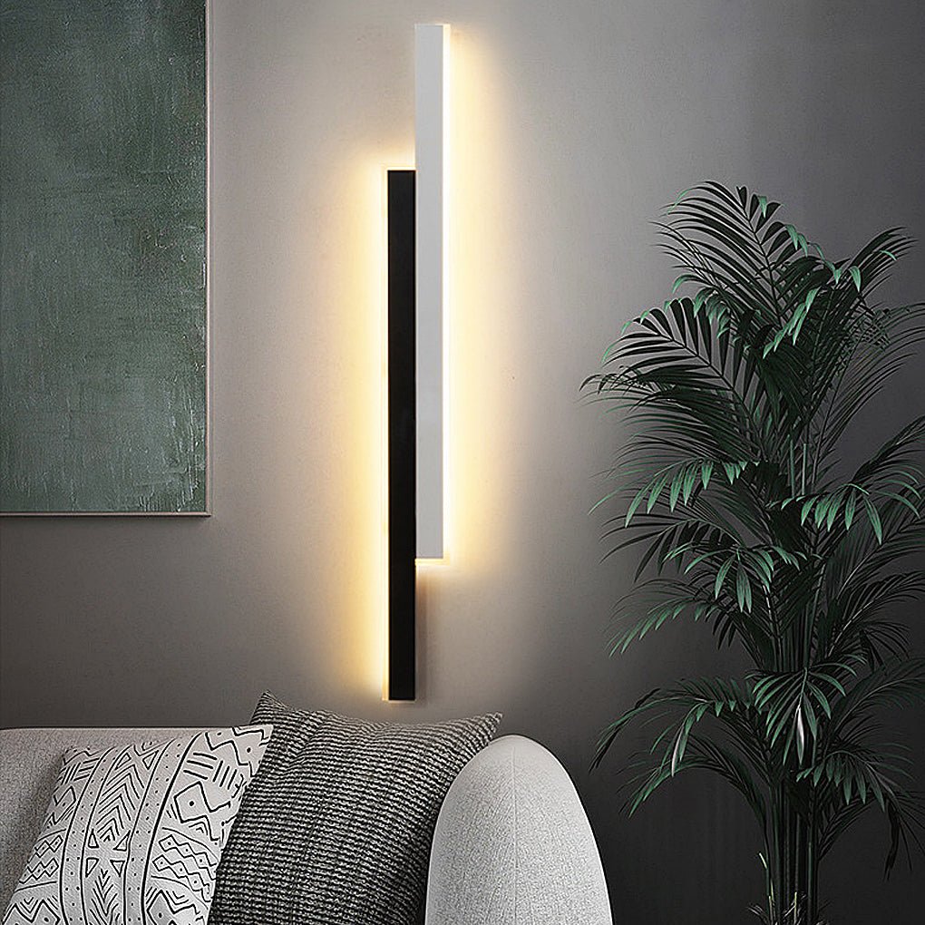 Modern Double Linear LED Wall Light with Acrylic Shade