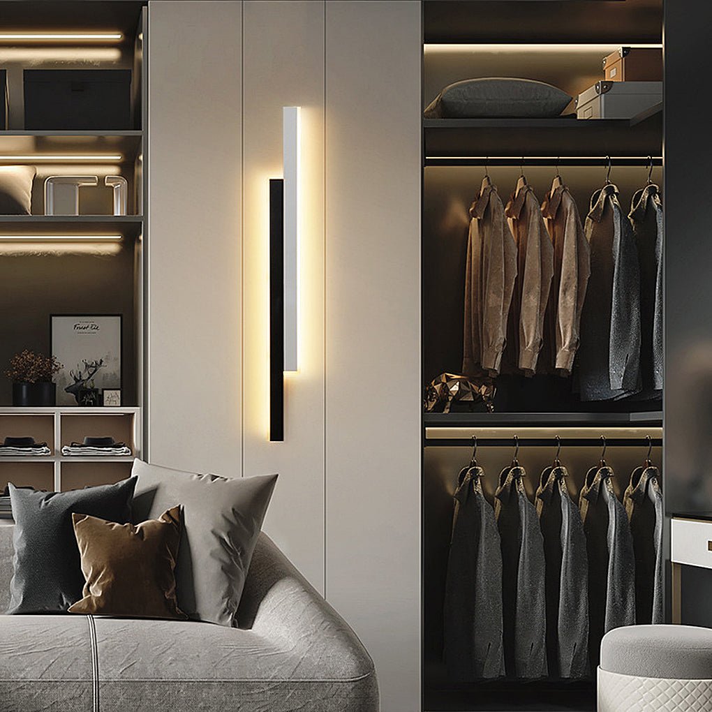 Modern Double Linear LED Wall Light with Acrylic Shade