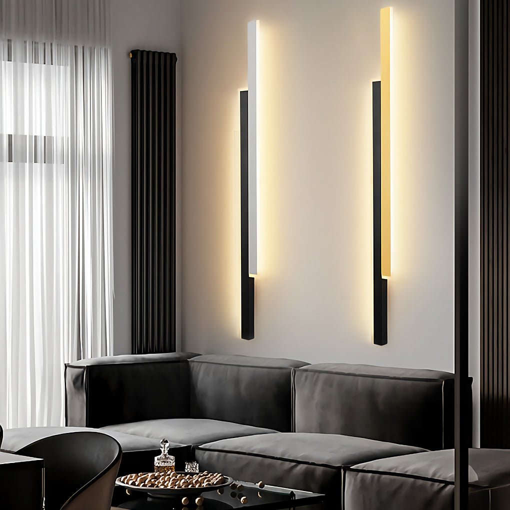 Modern Double Linear LED Wall Light with Acrylic Shade