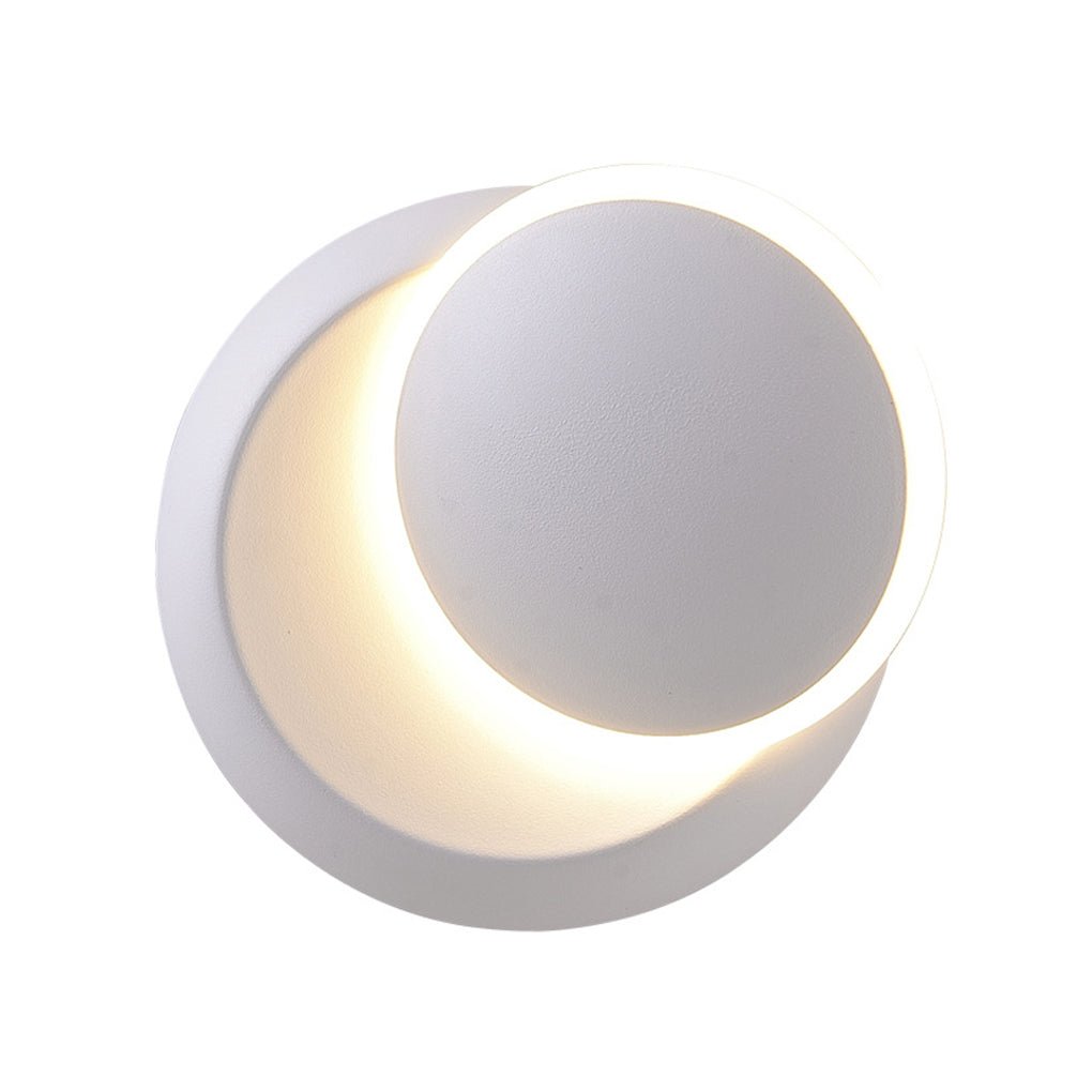 Rotatable Round LED Wall Light - Modern Aluminum Sconce