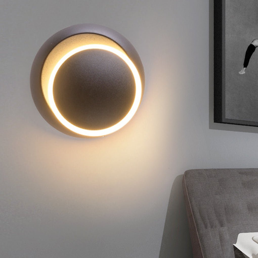 Rotatable Round LED Wall Light - Modern Aluminum Sconce
