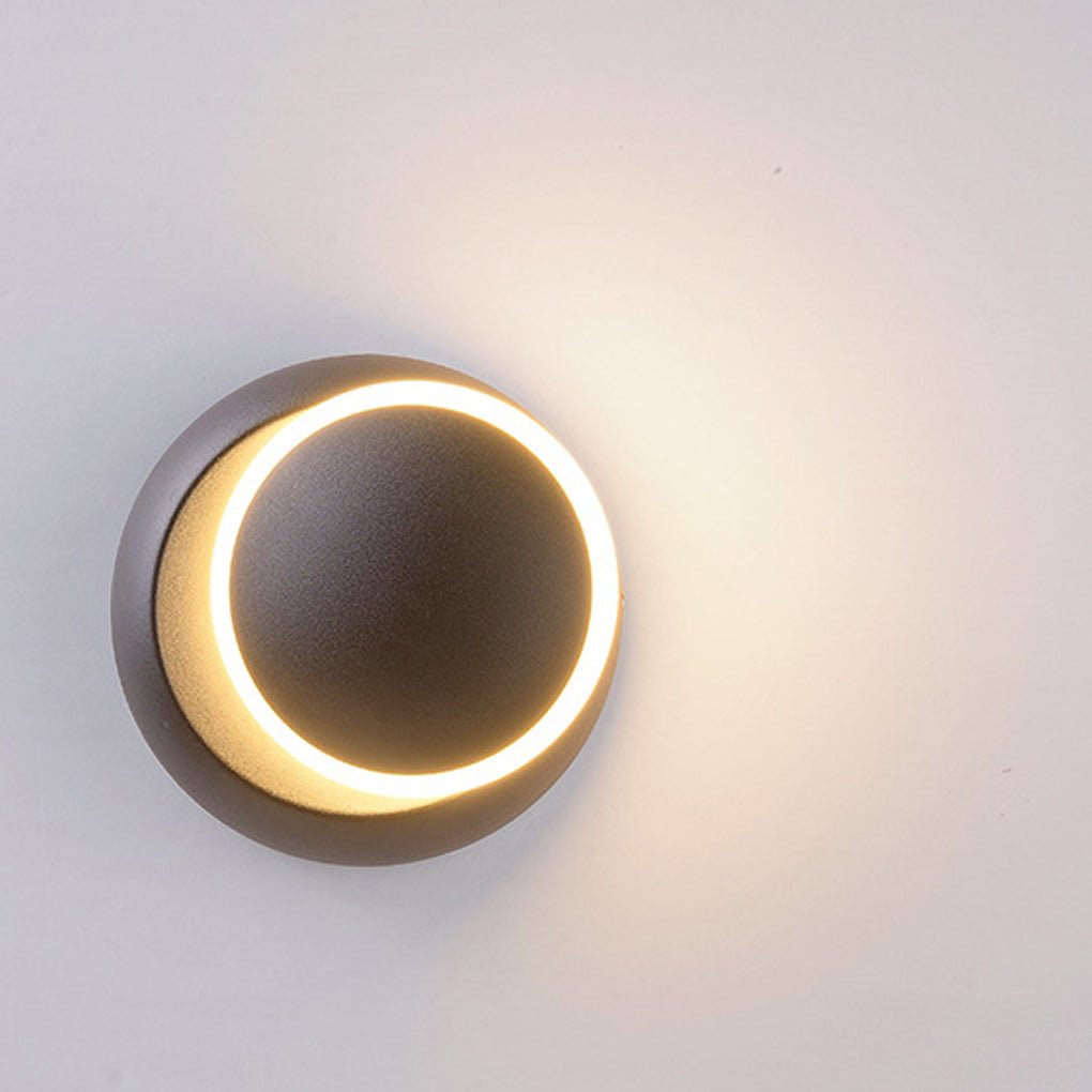 Rotatable Round LED Wall Light - Modern Aluminum Sconce
