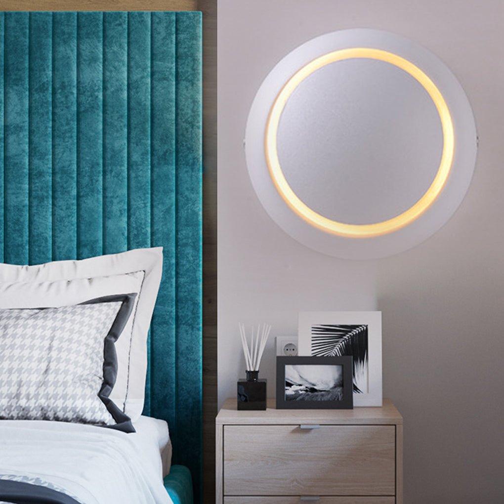 Rotatable Round LED Wall Light - Modern Aluminum Sconce