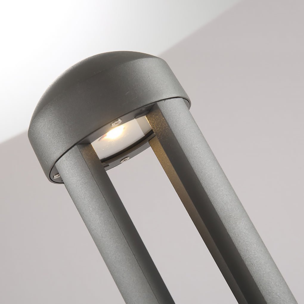 Minimalist Four-Column LED Outdoor Landscape Light - Dark Gray