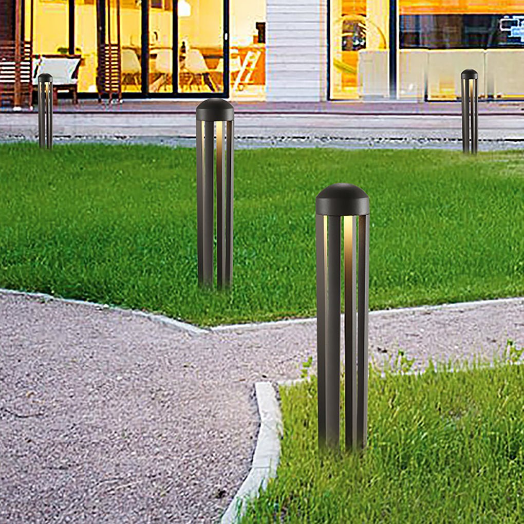 Minimalist Four-Column LED Outdoor Landscape Light - Dark Gray