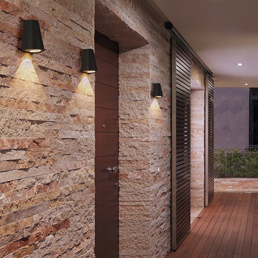 Minimalist Outdoor LED Wall Light - Waterproof Aluminum & Glass