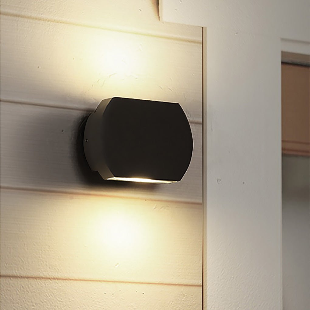 Minimalist Outdoor LED Waterproof Wall Light - Aluminum & Glass
