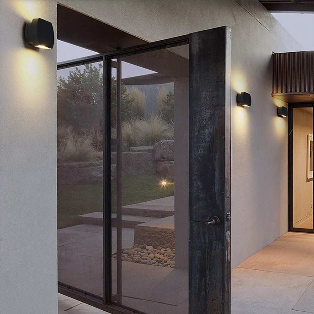 Minimalist Outdoor LED Waterproof Wall Light - Aluminum & Glass