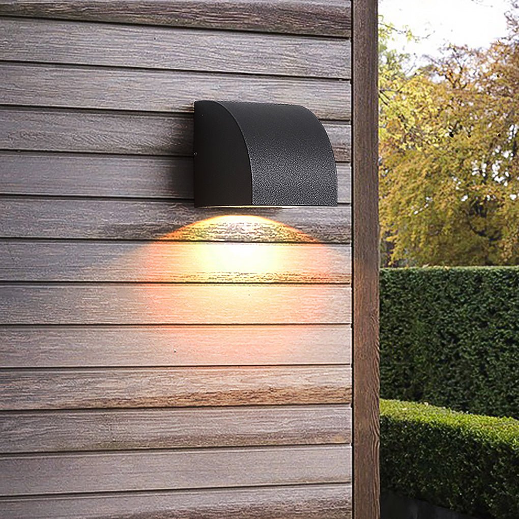 Geometric Outdoor Wall Light - Waterproof Aluminum & Glass Sconce