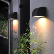 Geometric Outdoor Wall Light - Waterproof Aluminum & Glass Sconce