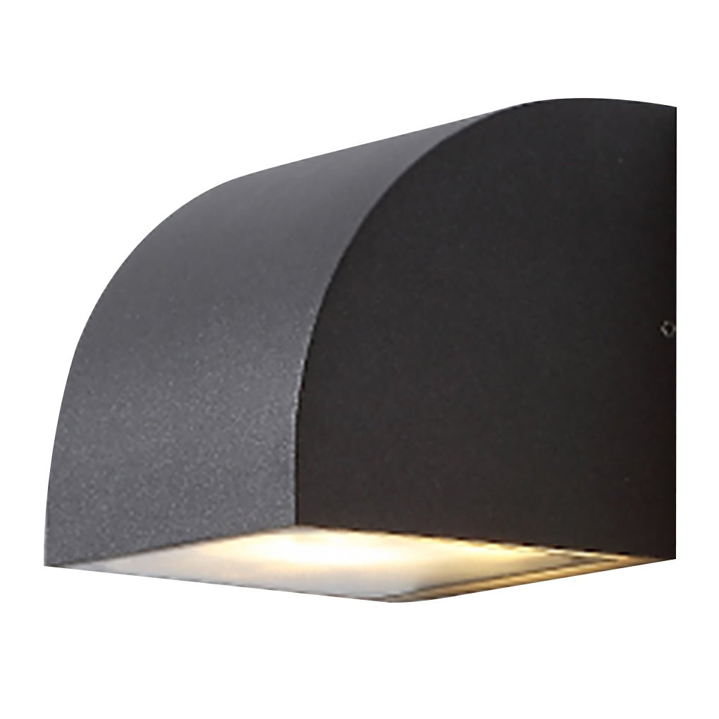 Geometric Outdoor Wall Light - Waterproof Aluminum & Glass Sconce