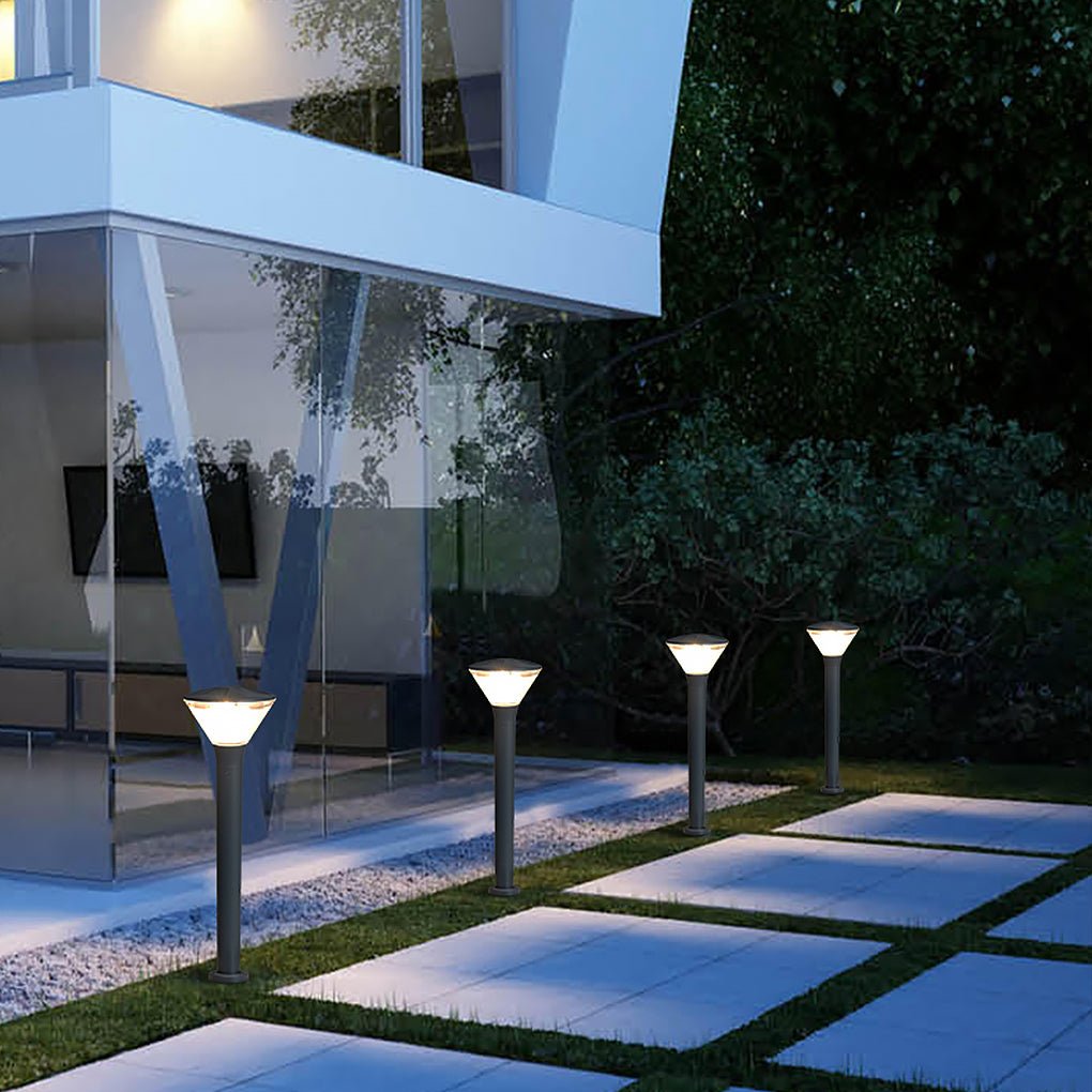 Round LED Outdoor Wall & Post Light - Aluminum & Acrylic