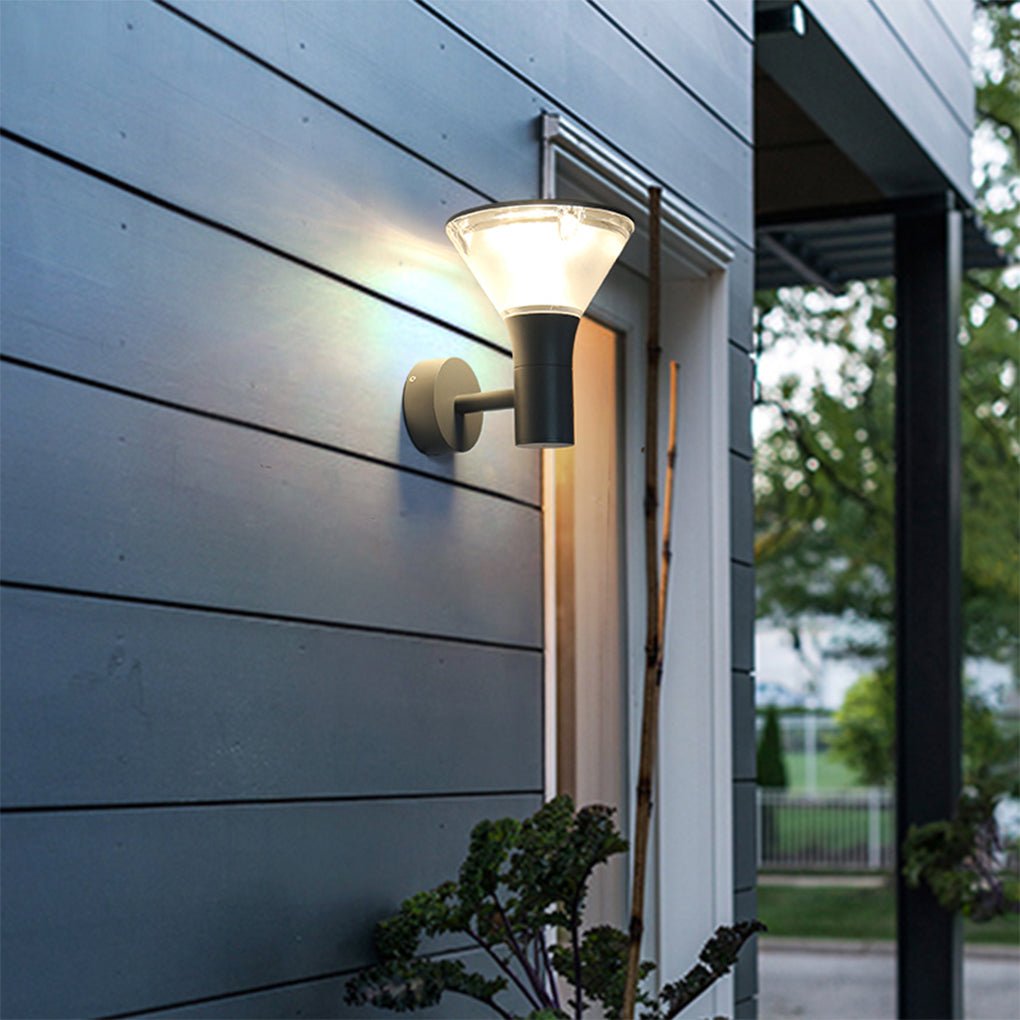 Round LED Outdoor Wall & Post Light - Aluminum & Acrylic