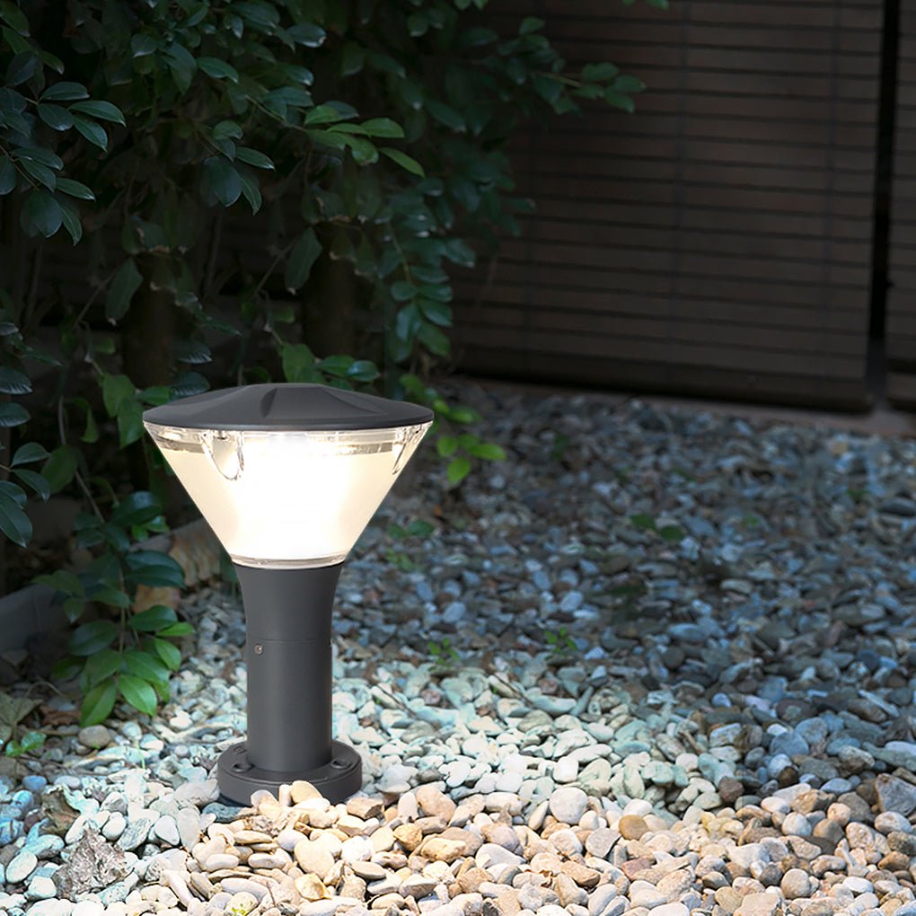 Round LED Outdoor Wall & Post Light - Aluminum & Acrylic