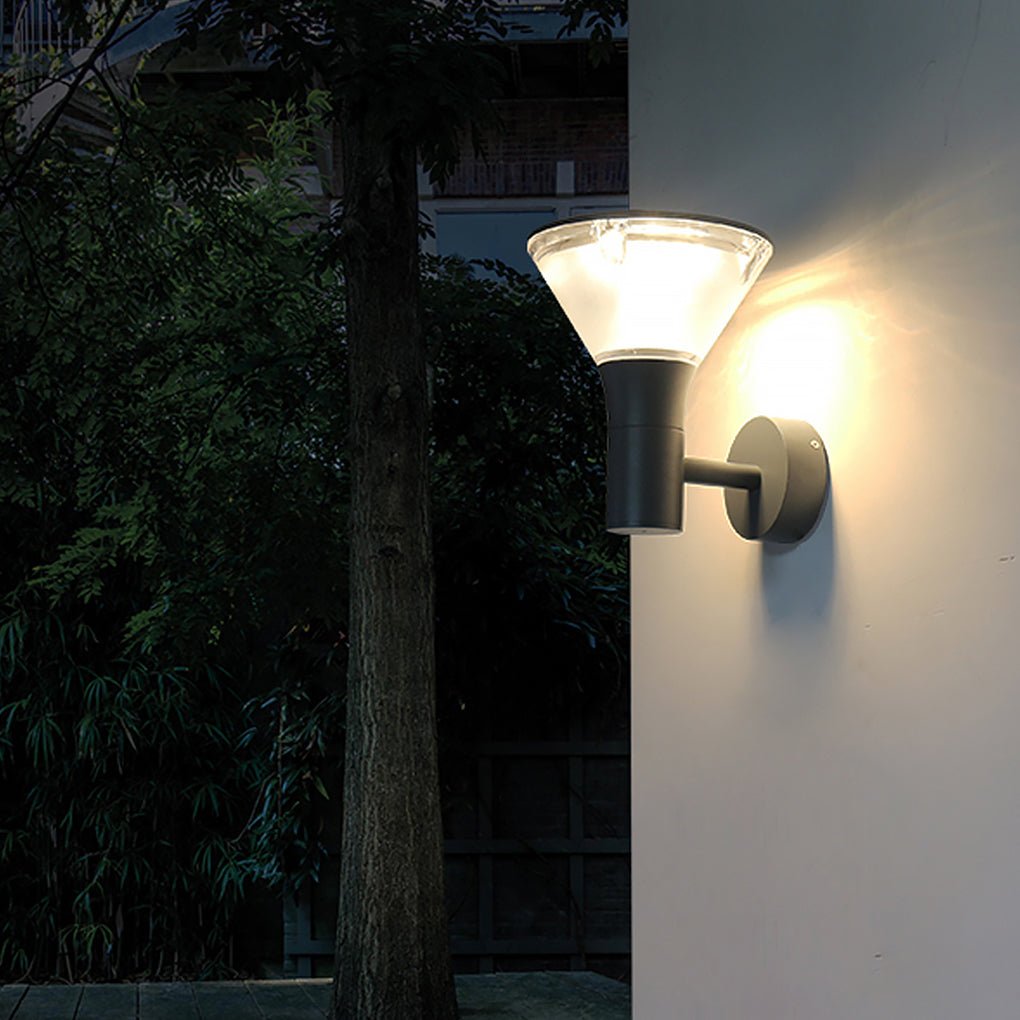 Round LED Outdoor Wall & Post Light - Aluminum & Acrylic