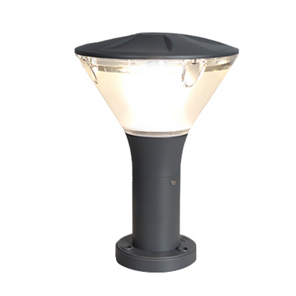 Round LED Outdoor Wall & Post Light - Aluminum & Acrylic
