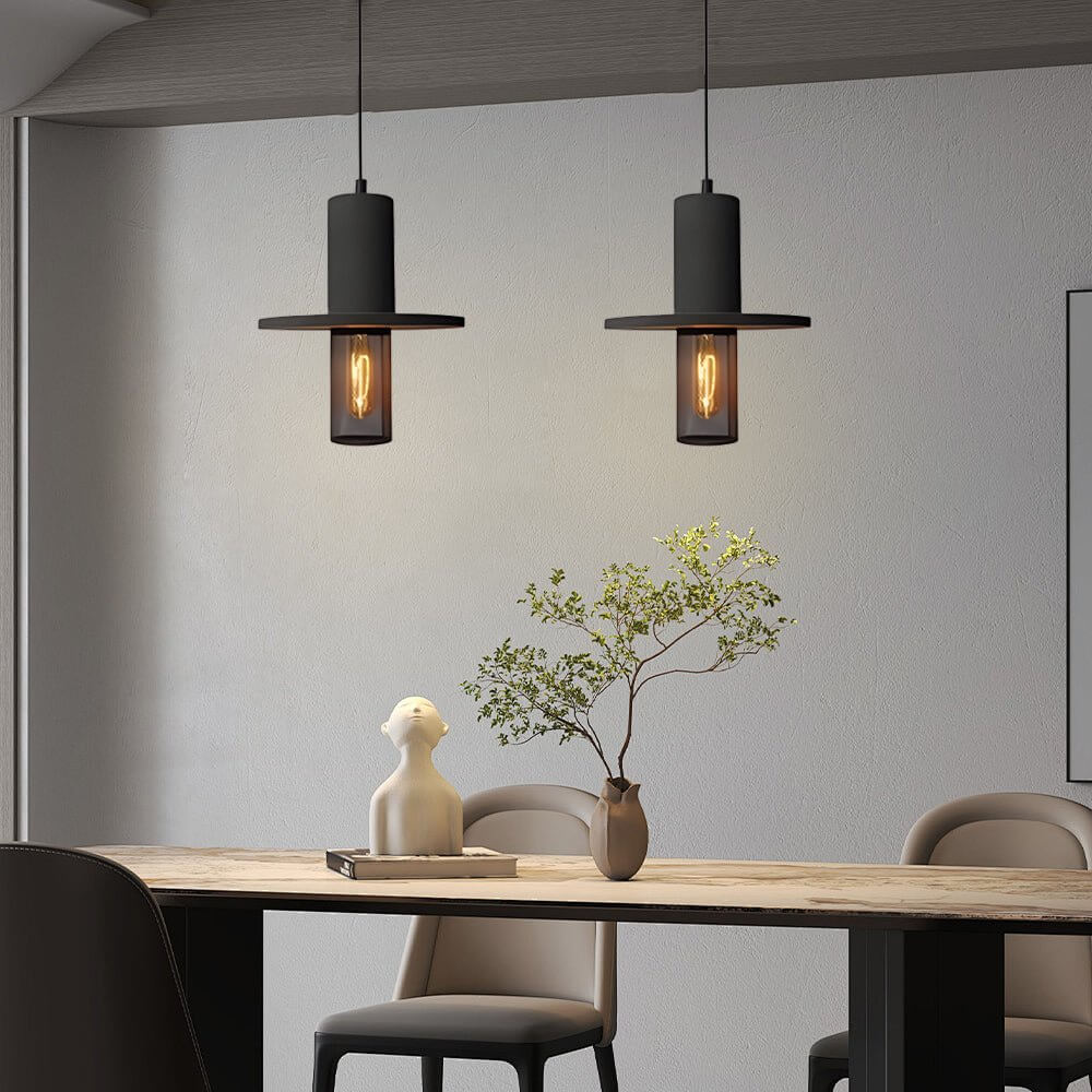 Industrial Cement & Mesh LED Pendant Light - Modern Minimal Design