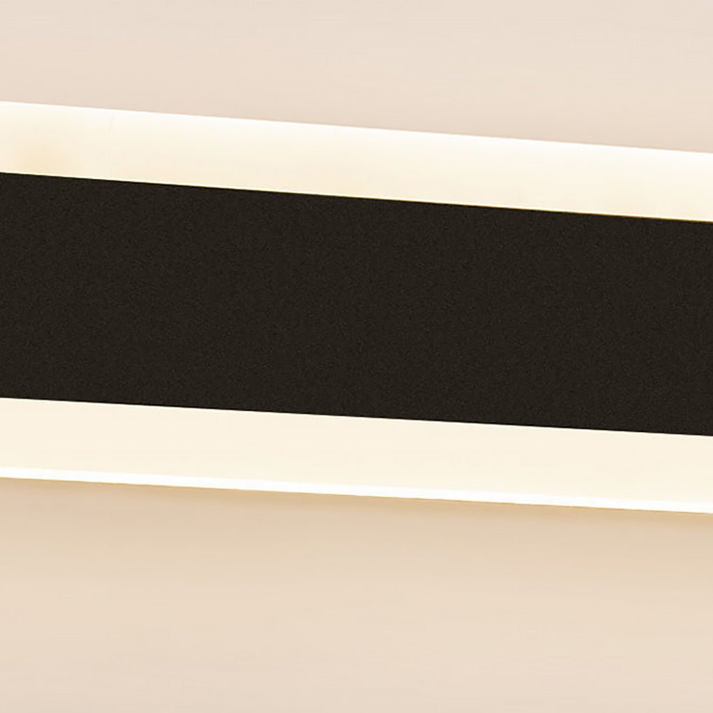Modern Linear LED Wall Sconce Black Iron Acrylic Minimalist Light