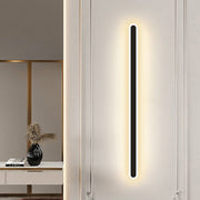 Modern Linear LED Wall Sconce Black Iron Acrylic Minimalist Light