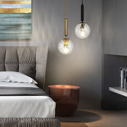 Minimalist Water Pattern Glass Pendant Light for Bedroom & Dining