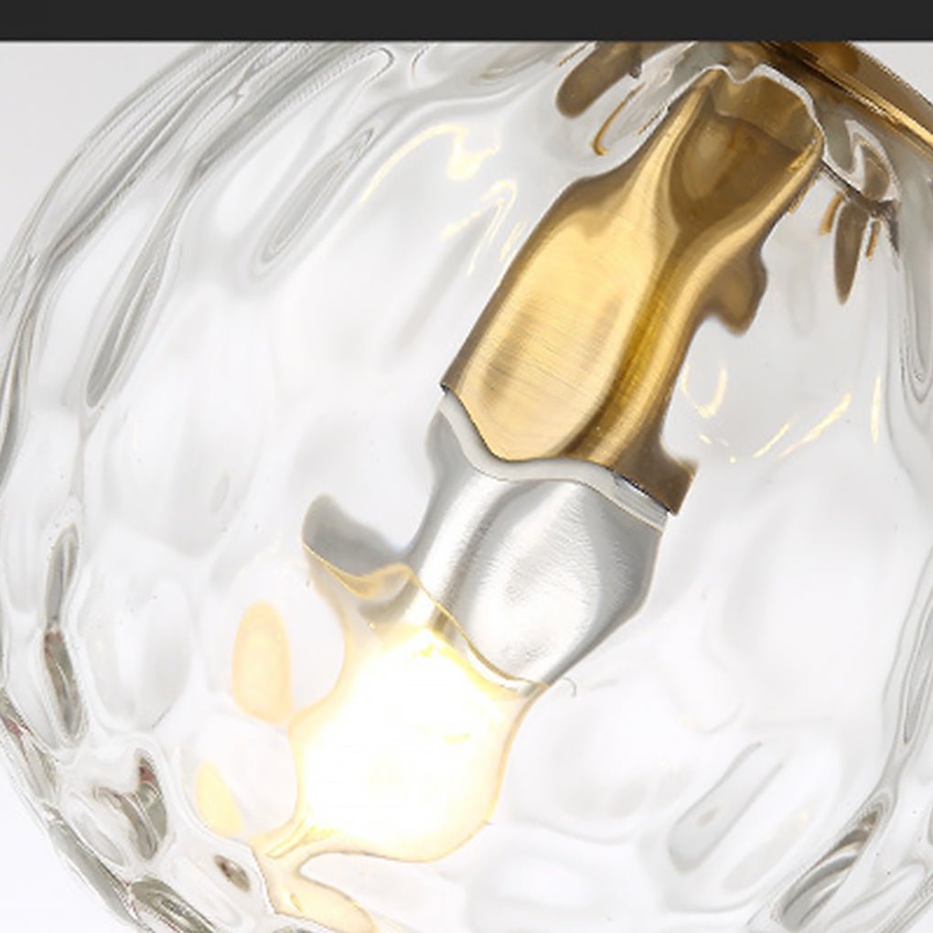 Minimalist Water Pattern Glass Pendant Light for Bedroom & Dining