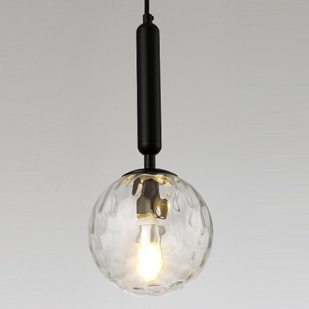 Minimalist Water Pattern Glass Pendant Light for Bedroom & Dining