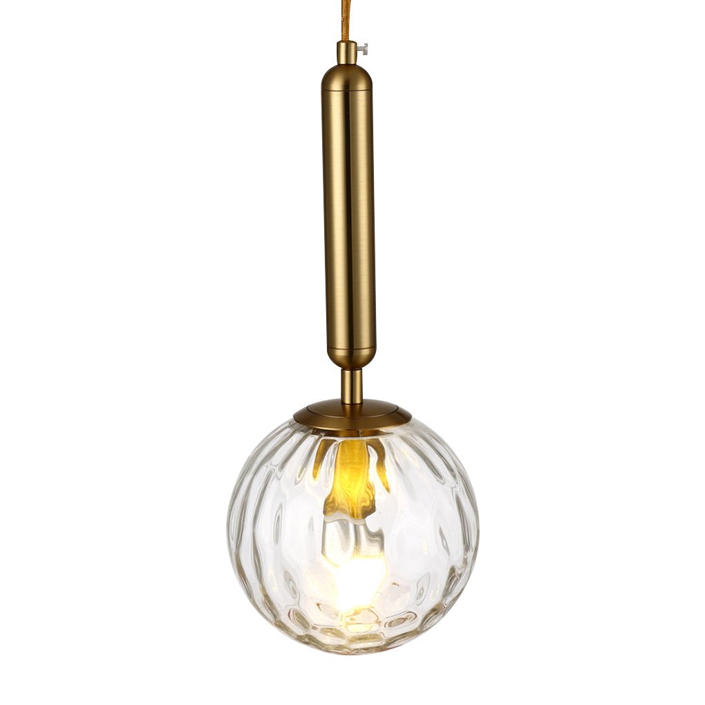 Minimalist Water Pattern Glass Pendant Light for Bedroom & Dining