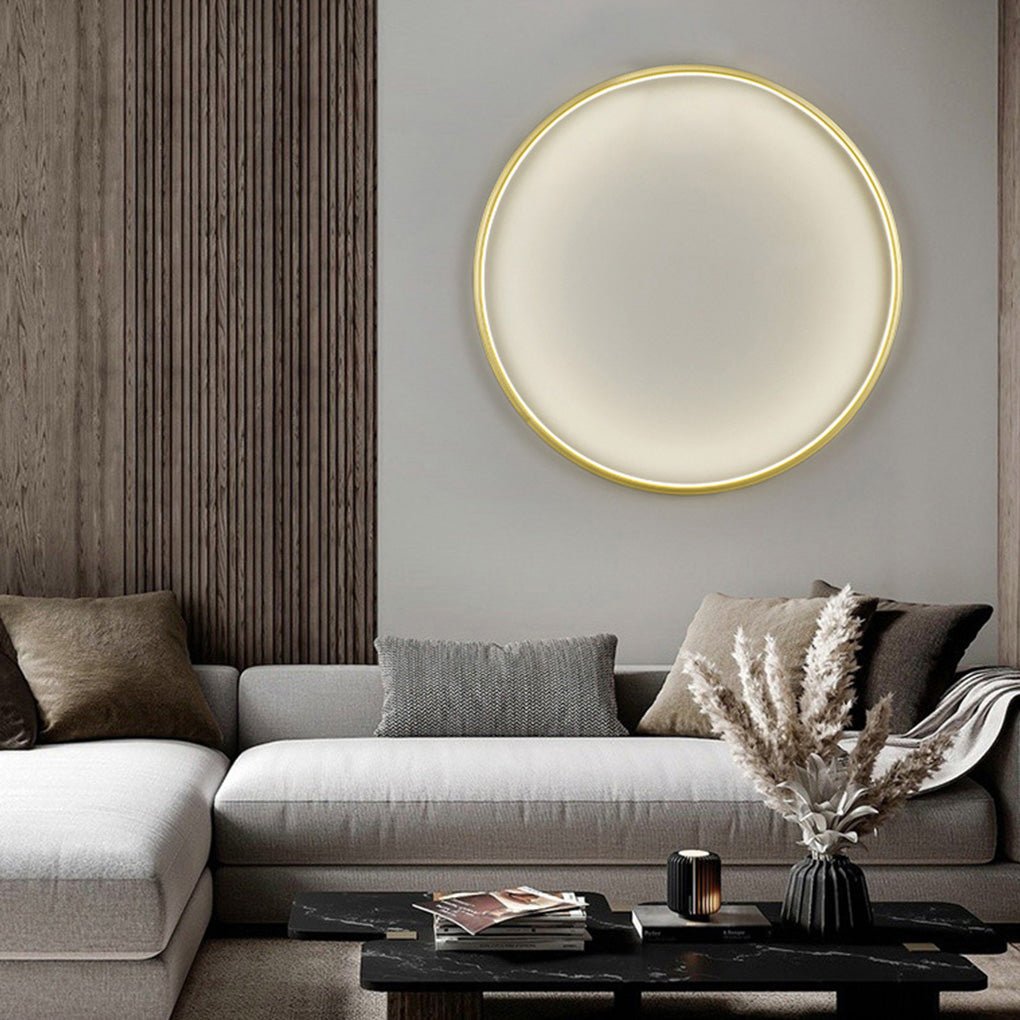 Minimalist Round Wall Sconce with Trichromatic Dimming