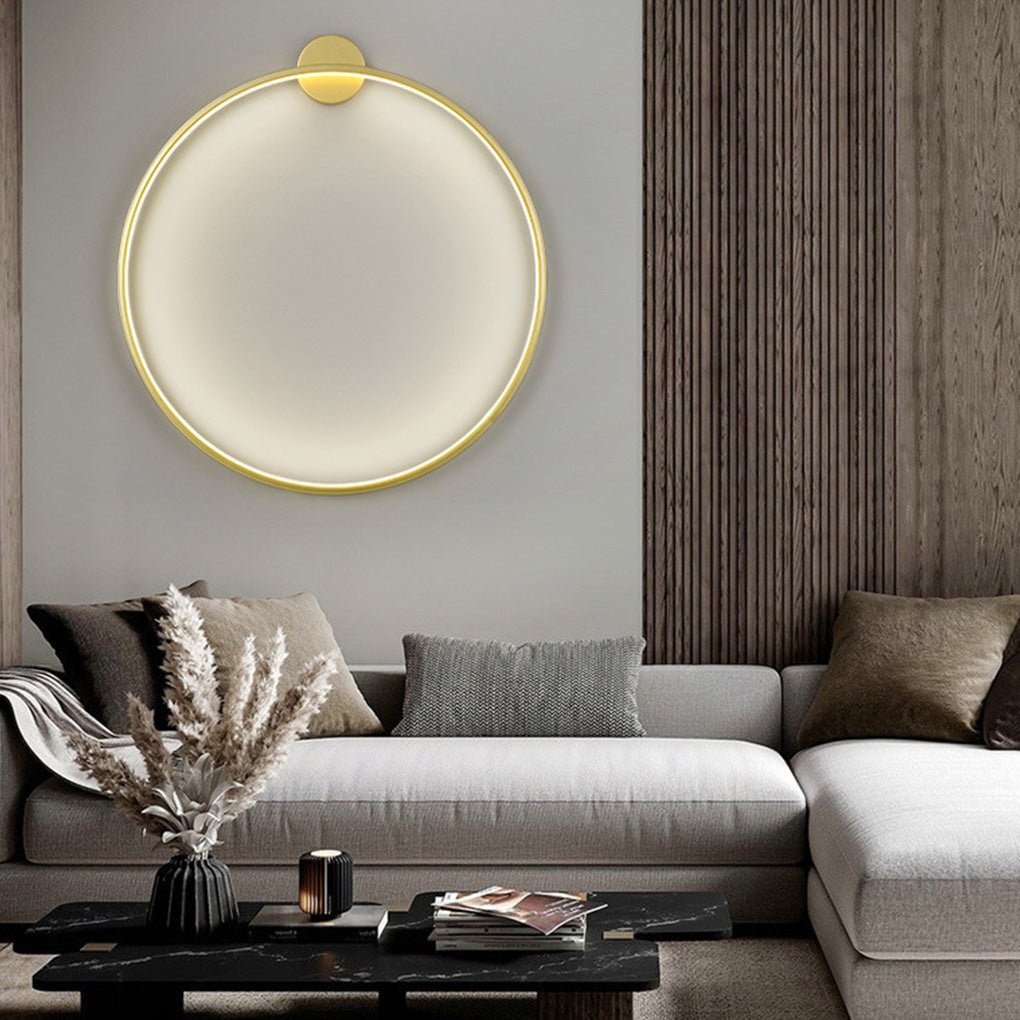 Minimalist Round Wall Sconce with Trichromatic Dimming