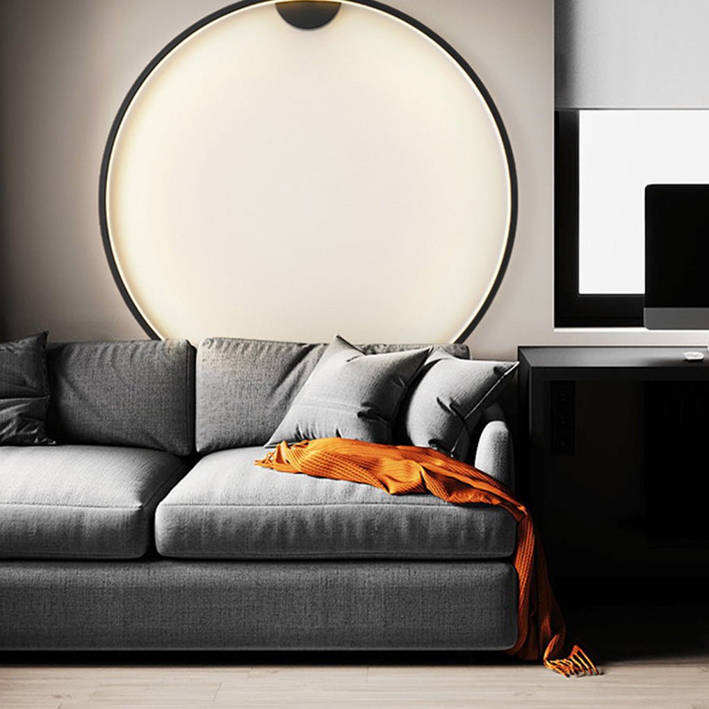 Minimalist Round Wall Sconce with Trichromatic Dimming