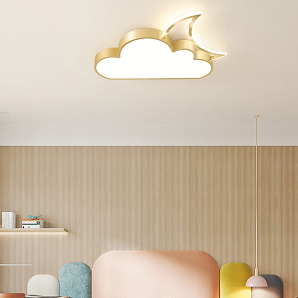 Cloud-Shaped LED Flush Mount Ceiling Light for Kids Room & Bedroom