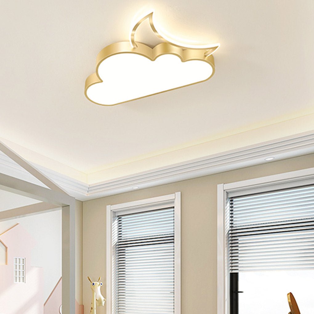 Cloud-Shaped LED Flush Mount Ceiling Light for Kids Room & Bedroom