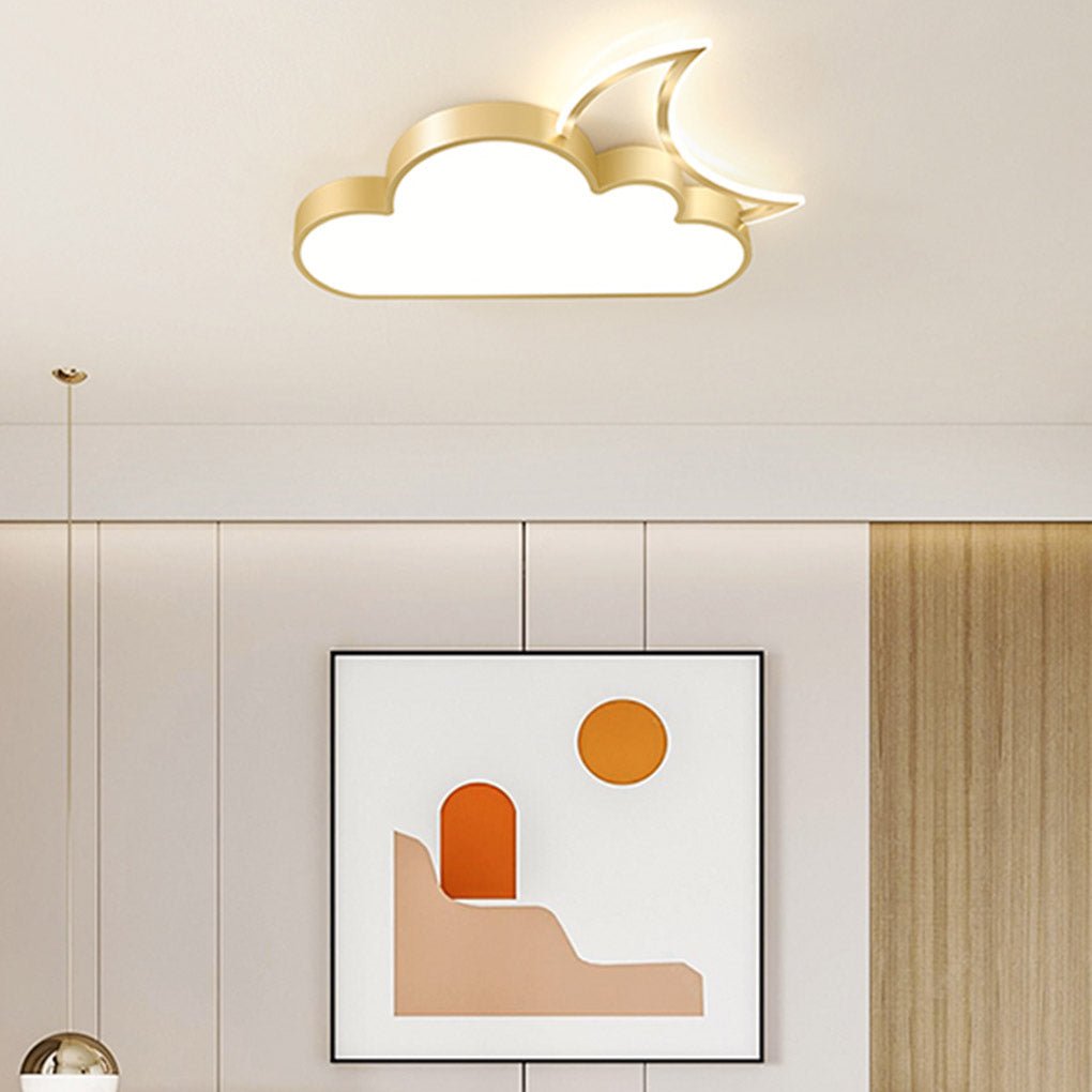 Cloud-Shaped LED Flush Mount Ceiling Light for Kids Room & Bedroom