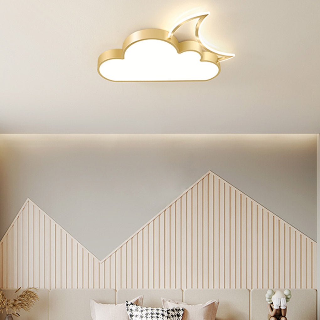 Cloud-Shaped LED Flush Mount Ceiling Light for Kids Room & Bedroom