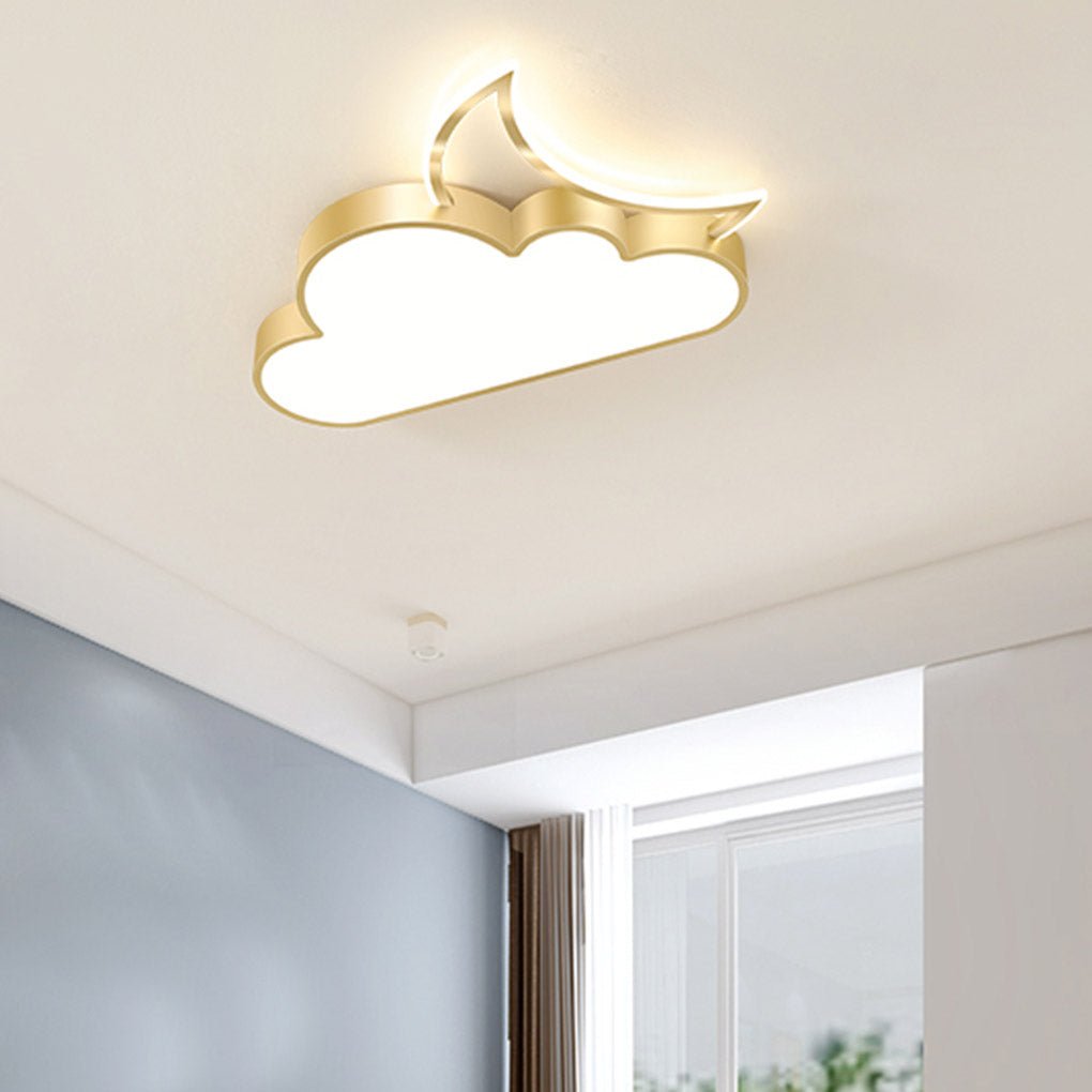 Cloud-Shaped LED Flush Mount Ceiling Light for Kids Room & Bedroom
