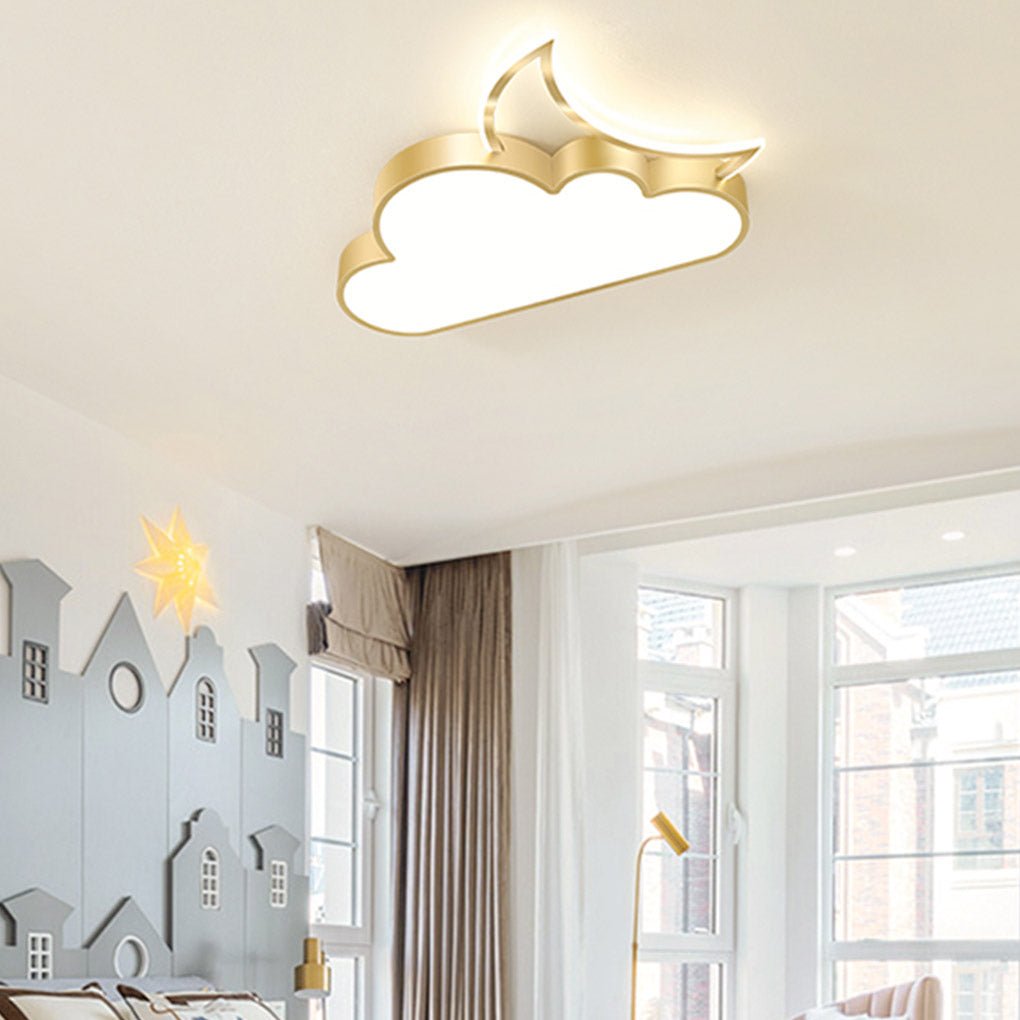 Cloud-Shaped LED Flush Mount Ceiling Light for Kids Room & Bedroom
