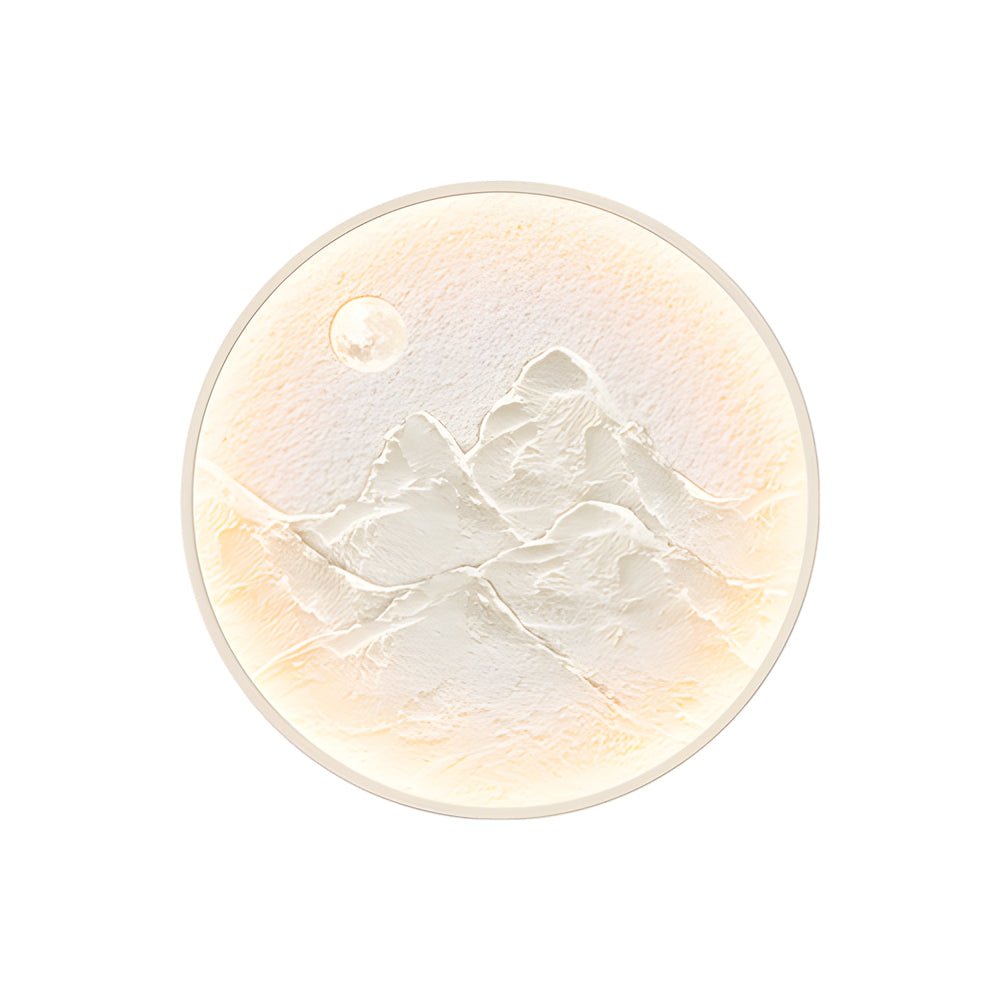 Moon Mountain Wall Sconce - Round Decorative LED Painting Lamp