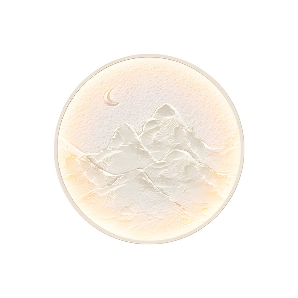 Moon Mountain Wall Sconce - Round Decorative LED Painting Lamp