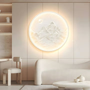 Moon Mountain Wall Sconce - Round Decorative LED Painting Lamp