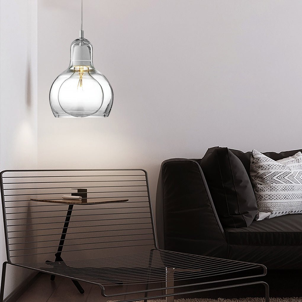 Minimalist Glass Pendant Light – Modern Hanging Lamp for Entryway