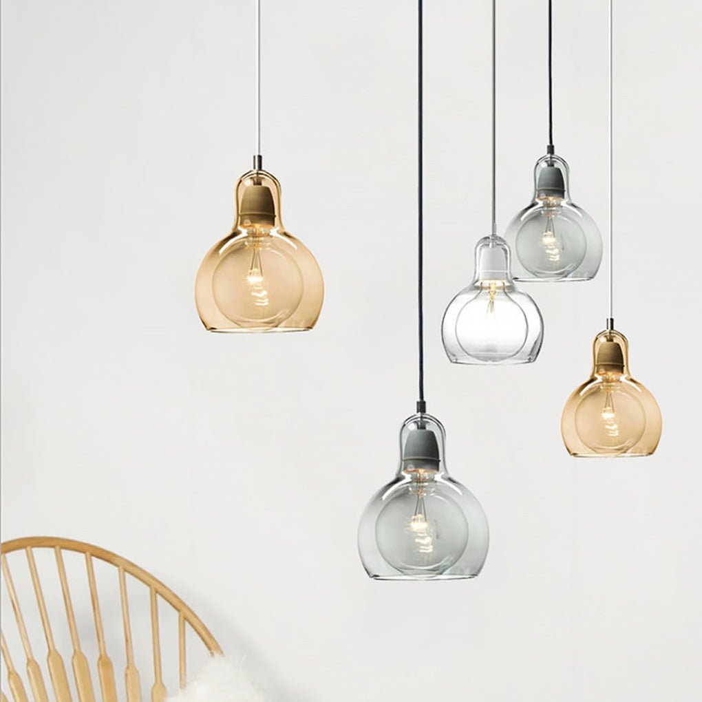 Minimalist Glass Pendant Light – Modern Hanging Lamp for Entryway