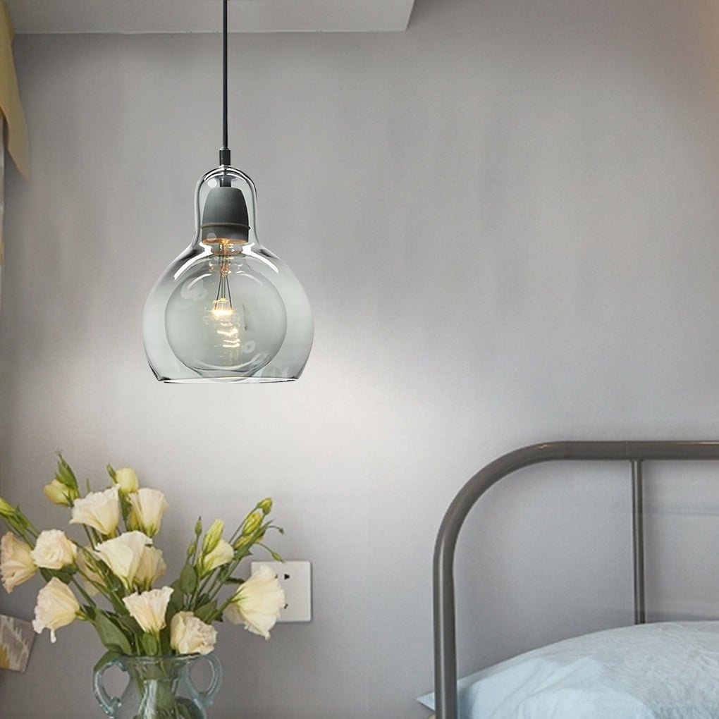 Minimalist Glass Pendant Light – Modern Hanging Lamp for Entryway