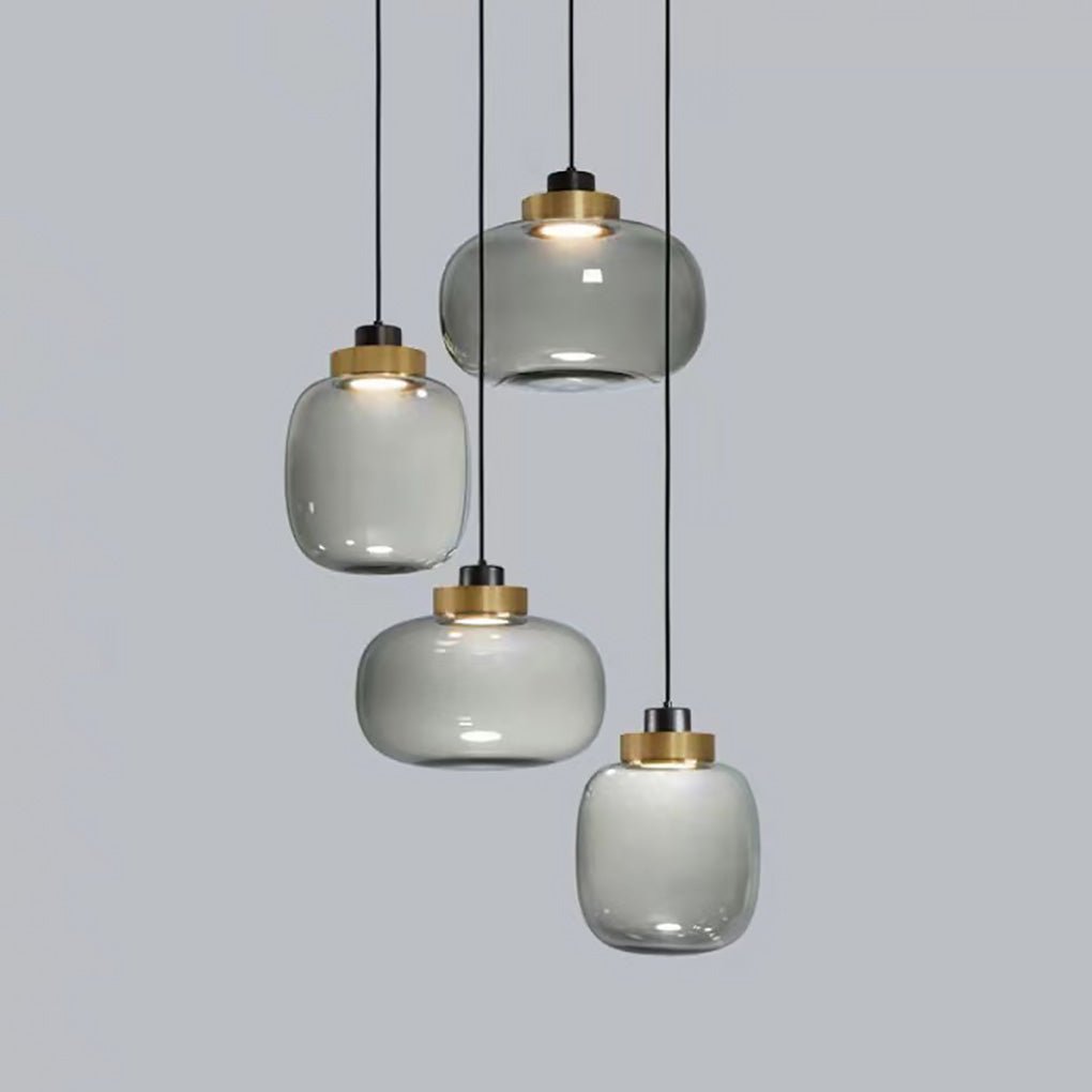 Modern Glass Pendant Light – Warm LED Minimalist Hanging Lamp