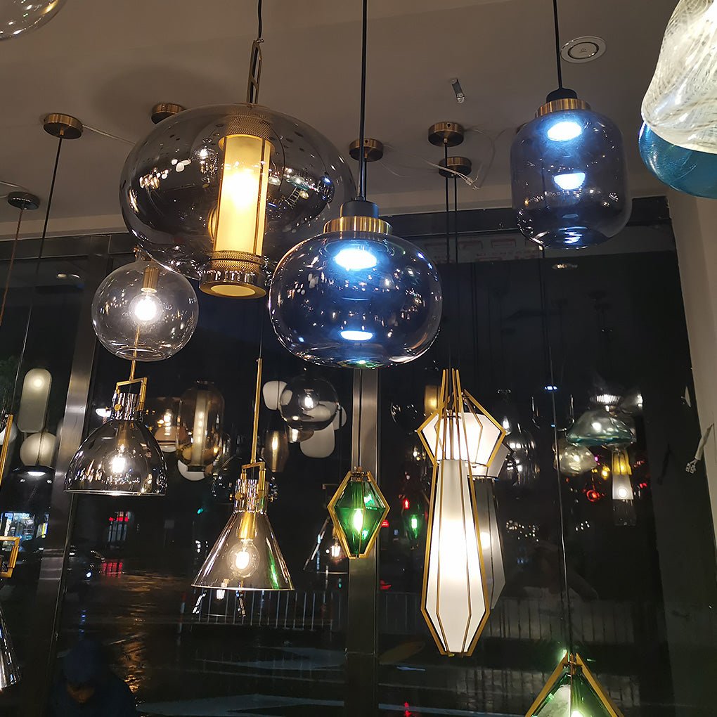 Modern Glass Pendant Light – Warm LED Minimalist Hanging Lamp