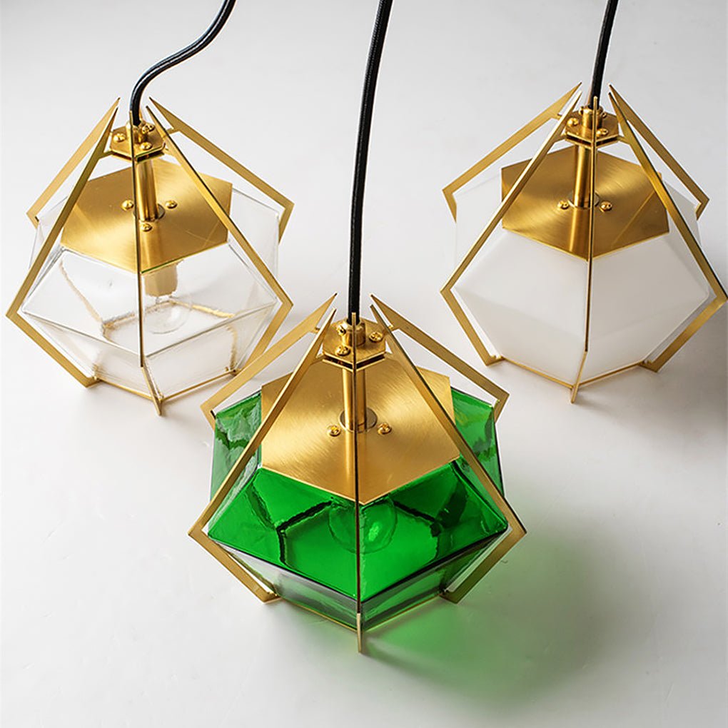 Modern Art Glass Pendant Light | Industrial Minimalist Design