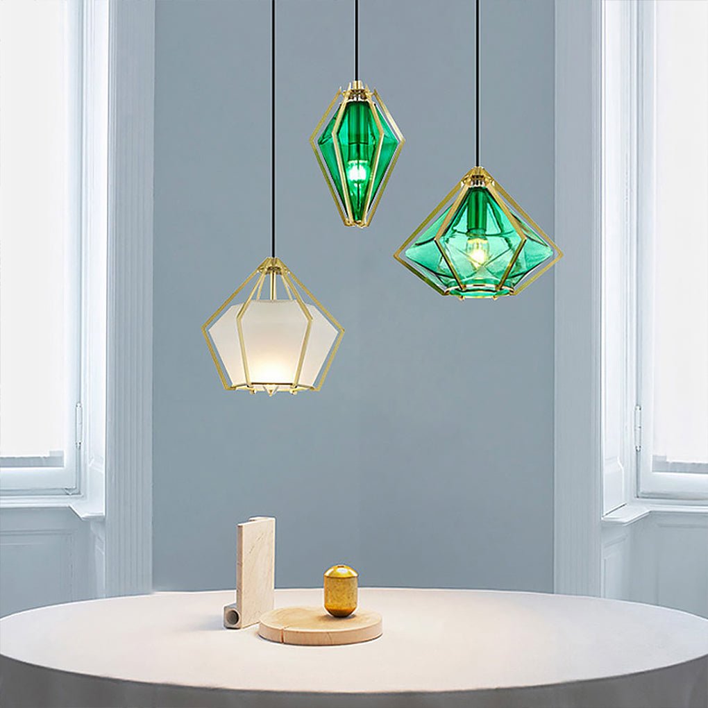 Modern Art Glass Pendant Light | Industrial Minimalist Design
